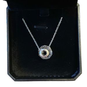Alex Perry Crystal and Sterling Silver Adjustable Length Necklace